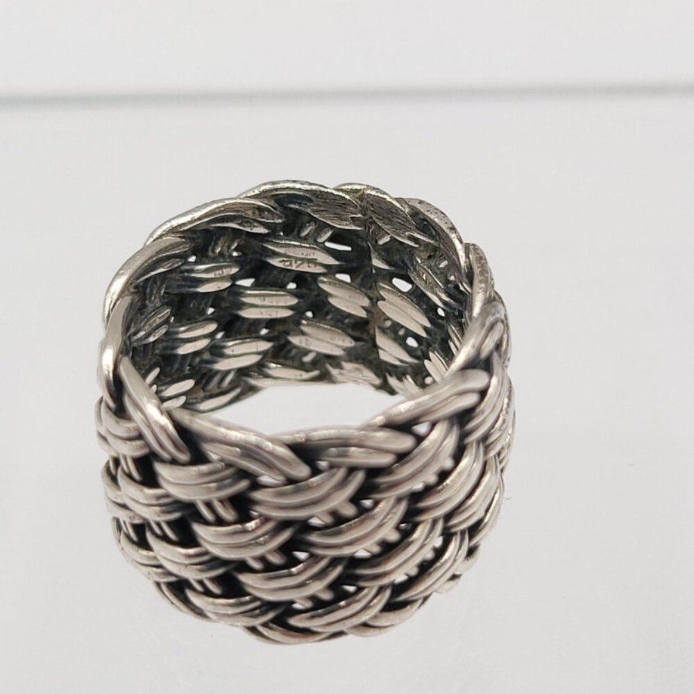 Weaved pattern 925 ring